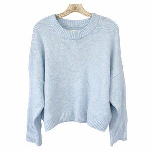 Abercrombie & Fitch Light Blue Knit Sweater XL Oversized Crewneck